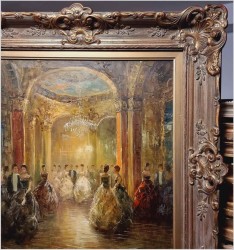 Pozycja Godna Uwagi !!! Scena Rodzajowa w Sali Balowej - Oryg. Richard Schlömer *1921