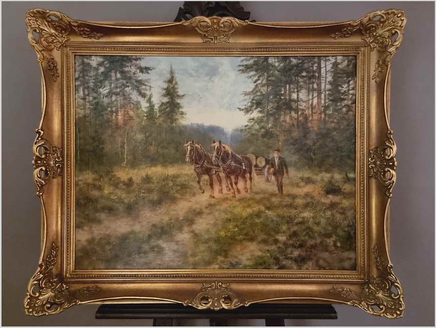 Polecamy! Zwózka drewna z lasu - oryg. Georg Majewicz (1897-1965)