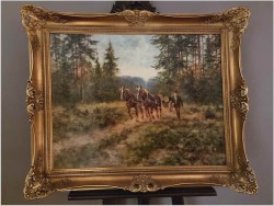 Polecamy! Zwózka drewna z lasu - oryg. Georg Majewicz (1897-1965)