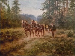 Polecamy! Zwózka drewna z lasu - oryg. Georg Majewicz (1897-1965)