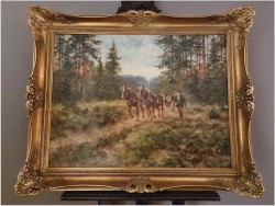 Polecamy! Zwózka drewna z lasu - oryg. Georg Majewicz (1897-1965)