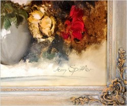 Barwna kompozycja kwiatów w wazonie - Harry Spittler (Berlin *1925)