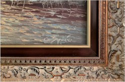 Mega Rarytas! Łodzie rybackie na  lagunie - Carol Spree *1907 | XXL!