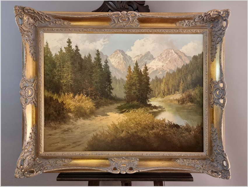 Rewelacja! Alpejski krajobraz ~ J.H.Thomas (*1922 Dresden)