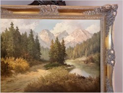 Rewelacja! Alpejski krajobraz ~ J.H.Thomas (*1922 Dresden)