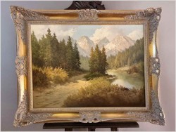 Rewelacja! Alpejski krajobraz ~ J.H.Thomas (*1922 Dresden)