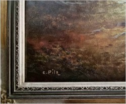 Obraz olejny! Odpoczynek pod drzewem - Corrado Pila *1928