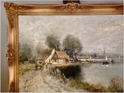 Malarstwo szpachlowe! Nad brzegiem rzeki - Christian Stemmeler *1928