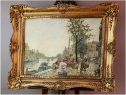 Polecamy Arcydzieło! Nabrzeże, Targ Kwiatowy w Amsterdamie / F. Max RICHTER-REICH (1896-1950)
