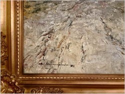 Malarstwo szpachlowe! Nad brzegiem rzeki - Christian Stemmeler *1928