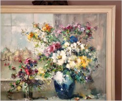 Kwiaty z widokiem na Wenecję i morze - Henze Morro (1925-2013)