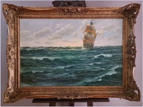 Pod pełnymi żaglami ~ Patrick von Kalckreuth (German, 1892-1970)