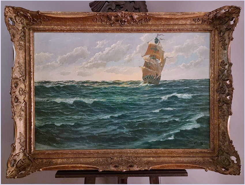 Pod pełnymi żaglami ~ Patrick von Kalckreuth (German, 1892-1970)