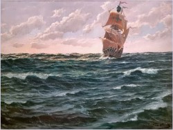 Pod pełnymi żaglami ~ Patrick von Kalckreuth (German, 1892-1970)