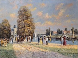 Malarstwo szpachlowe! Dworska sielanka - Christian Stemmeler *1928