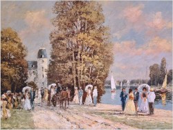 Malarstwo szpachlowe! Dworska sielanka - Christian Stemmeler *1928