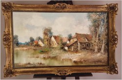 Malarstwo impresjonistyczne! Wiejski krajobraz - Willi Bauer *1923