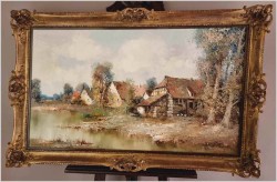 Malarstwo impresjonistyczne! Wiejski krajobraz - Willi Bauer *1923