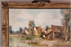 Malarstwo impresjonistyczne! Wiejski krajobraz - Willi Bauer *1923