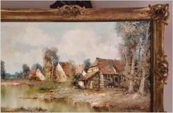 Malarstwo impresjonistyczne! Wiejski krajobraz - Willi Bauer *1923