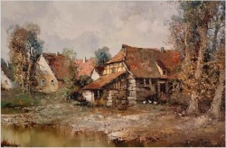 Malarstwo impresjonistyczne! Wiejski krajobraz - Willi Bauer *1923