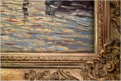 Mega Rarytas! Łodzie rybackie na  lagunie - Carol Spree *1907 | XXL!