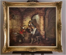 Gra w kości - org prof. Willi Depré *1922 (Certyfikat i pieczęć lakowa)