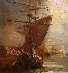 Żaglowiec Na Redzie - Johannes Hubertus Hendrikus BÉVORT (1917-1996)