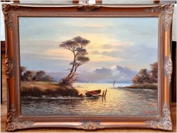 Zobacz! Obraz olejny w ramie! Zachód słońca - Carol spree  *1907 