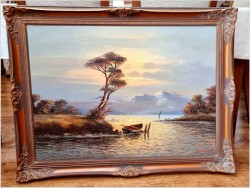 Zobacz! Obraz olejny w ramie! Zachód słońca - Carol spree *1907