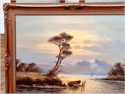 Zobacz! Obraz olejny w ramie! Zachód słońca - Carol spree *1907