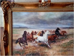  Galopujące dzikie konie - Afanasij Ivanovic Scheloumoff  (1892-1983)