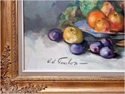 Malarstwo z owocami i zającem do kuchni - Jean-Jacques Foulon 1923*