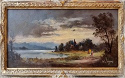 Wiejski krajobraz! Letnie sianokosy - Heinrich Berger (1898-1977)