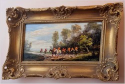 Polowanie Par force! Wyśmienite malarstwo - Beno Krauel *1907