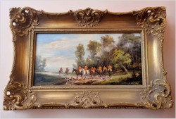 Polowanie Par force! Wyśmienite malarstwo - Beno Krauel *1907