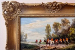 Polowanie Par force! Wyśmienite malarstwo - Beno Krauel *1907