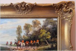 Polowanie Par force! Wyśmienite malarstwo - Beno Krauel *1907