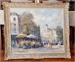 Malarstwo szpachlowe! Uliczne kwiaciarki - Christian Stemmeler *1928