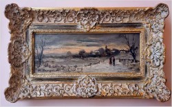 Zimowy krajobraz! Spacer we dwoje - Heinrich Berger (1898-1977)