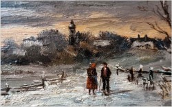 Zimowy krajobraz! Spacer we dwoje - Heinrich Berger (1898-1977)