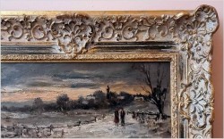 Zimowy krajobraz! Spacer we dwoje - Heinrich Berger (1898-1977)