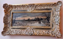 Zimowy krajobraz! Spacer we dwoje - Heinrich Berger (1898-1977)