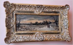 Zimowy krajobraz! Spacer we dwoje - Heinrich Berger (1898-1977)