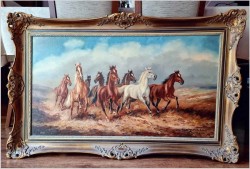 Polecamy malarza animalistę! Pędzące dzikie konie - Hans Riedmann (1913-1991)