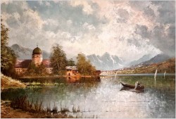 Wspaniała panorama Stranbergersee - Gustaw Weiss/Guwe (118cmx68cm)