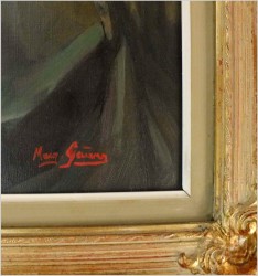 POLECAMY PIĘKNY PAŁACOWY PORTRET OLEJNY DAMY - FRANCJA *1930