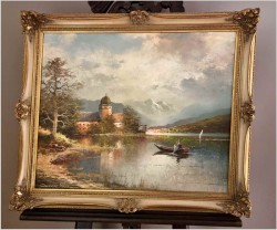 Pejzaż z widokiem na Stranbergersee - Gustaw Weiss/Guwe