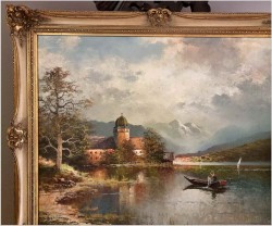 Pejzaż z widokiem na Stranbergersee - Gustaw Weiss/Guwe