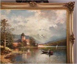 Pejzaż z widokiem na Stranbergersee - Gustaw Weiss/Guwe